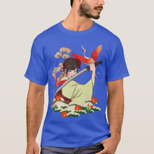 T-shirt Samurai Warrior Bushido Code Japonais Girl Swordsm