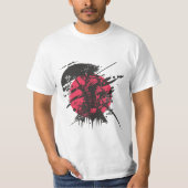 T-shirt Samurai Warrior – Red Sun Japanese Bushido Design (Devant)