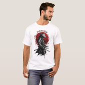 T-shirt Samurai Warrior Rising Sun Japanese Ink Style (Devant entier)
