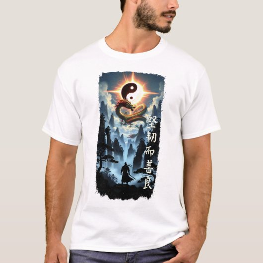 T-shirt Samurai - Yin et Yang (Devant)