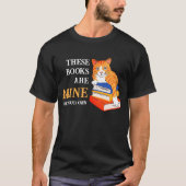 T-shirt S'AMUSER CES LIVRES SONT À MOI Lecture Chat (Devant)