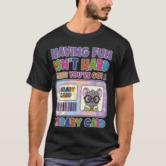 T-shirt S'amuser n'est pas difficile quand on a une biblio (Devant)