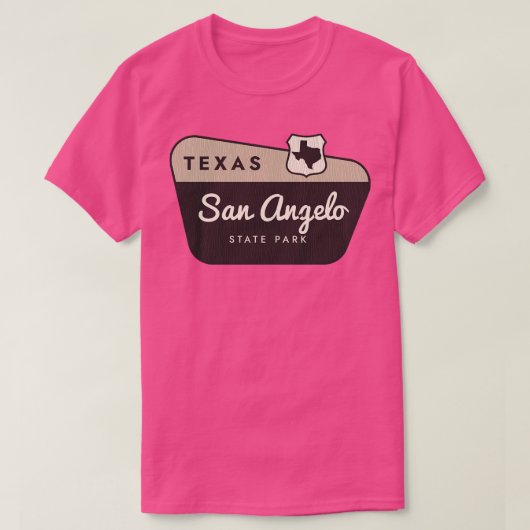 T-shirt San Angelo State Park Texas Affiche de bienvenue (Design devant)