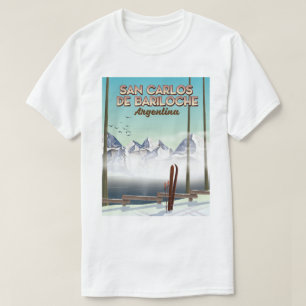 T-shirt San Carlos de Bariloche poster de voyage ski