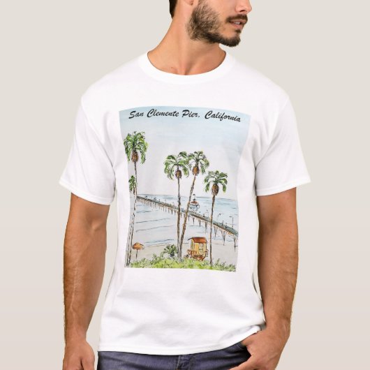 T-shirt San Clemente Beach California (Devant)