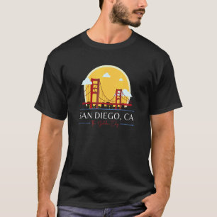 T-shirt San Diego CA Pont Golden Gate Mauvaise Géographie