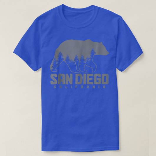 T-shirt San Diego California Bear Grizzly Pride Extérieur  (Design devant)