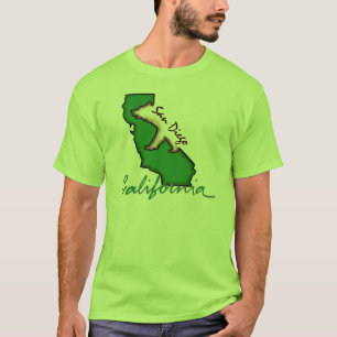 T-shirt San Diego California gars vert