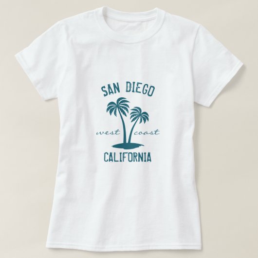 T-shirt San Diego California West Coast (Design devant)