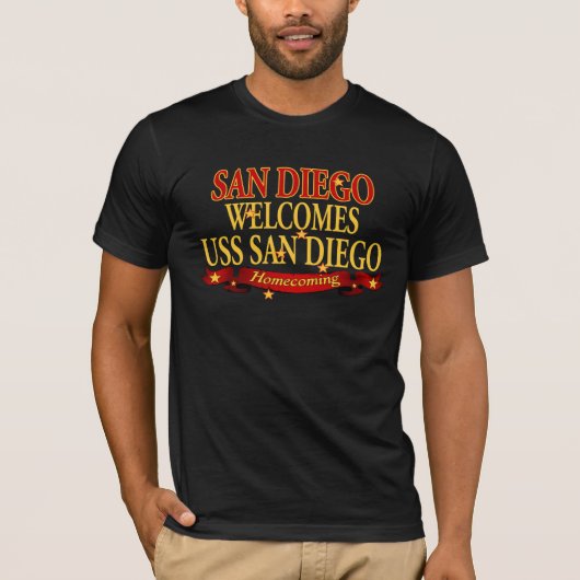 T-shirt San Diego fait bon accueil à USS San Diego (Devant)