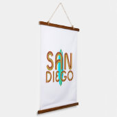 T-SHIRT San Diego Hangend Wandkleed (Gebogen)