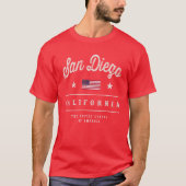 T-shirt San Diego la Californie Etats-Unis (Devant)