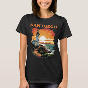 T-shirt San Diego Lighthouse Orange Travel