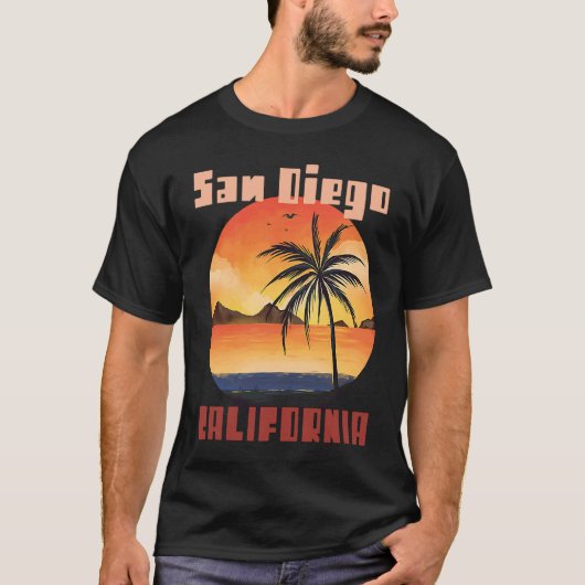 T-shirt San Diego Palm trees California Vacation Beach Oce (Devant)