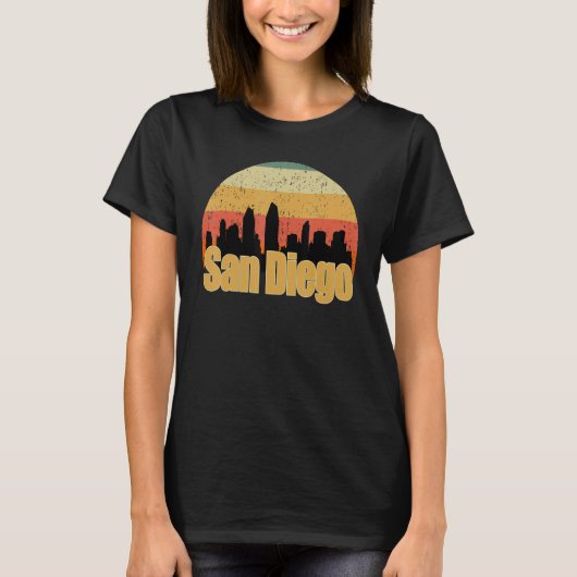 T-shirt San Diego Skyline (Devant)