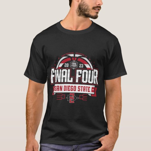 T-shirt San Diego State Aztecs Final Four 2023 Basketball (Devant)