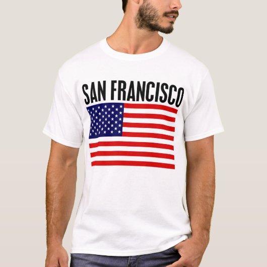 T-shirt San Francisco, bannière étoilée (Devant)