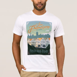 T-shirt San Francisco, CA - Ligne carte postale