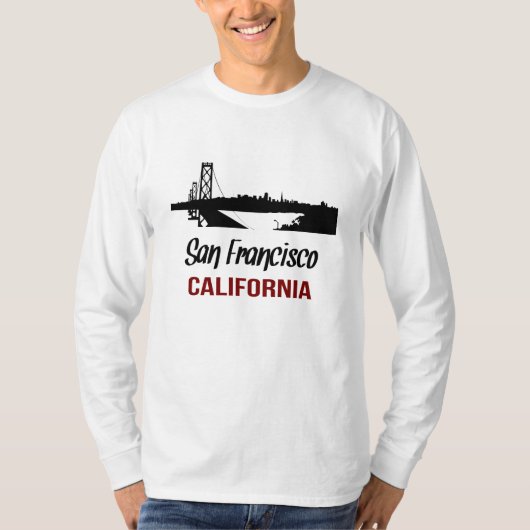 T-shirt San Francisco California Unisex Long Sleeve Tee (Devant)