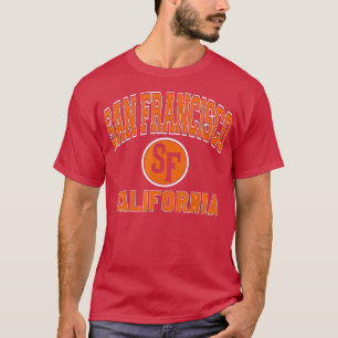 T-shirt San Francisco Californie SF Varsity Style Orange P
