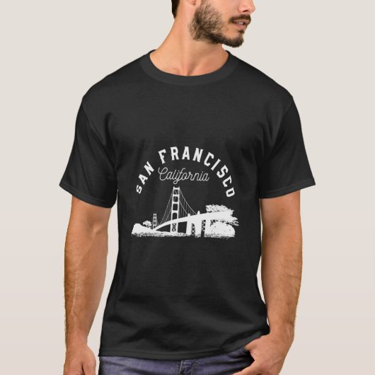 T-shirt San Francisco Gold Gate Bridge (Devant)