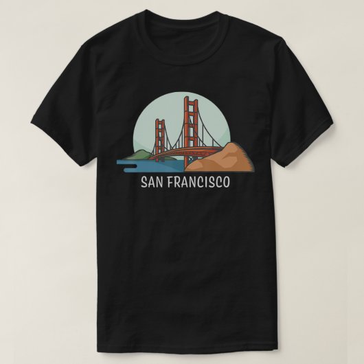 T-shirt San Francisco Golden Gate Bridge California Gift (Design devant)