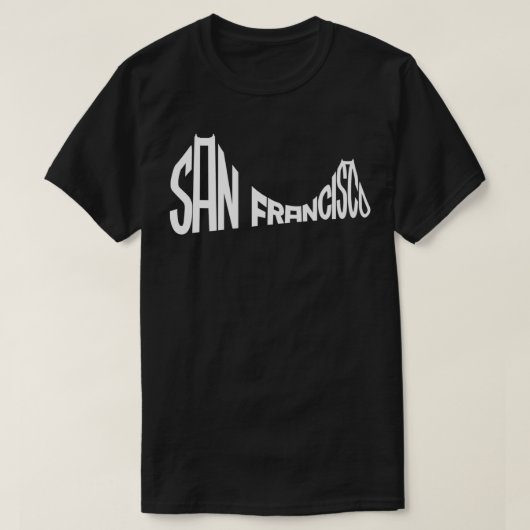 T-shirt San Francisco Golden Gate Bridge Typographie Souve (Design devant)