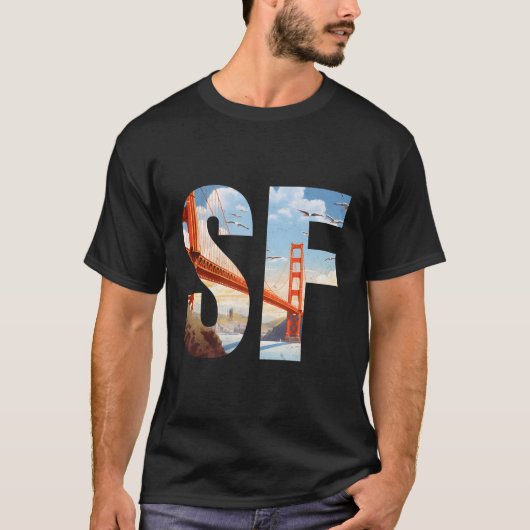 T-shirt San Francisco Iconic Golden Gate Bridge Sf Shoreli (Devant)