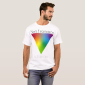 T-shirt San Francisco Rainbow Triangle Gay LGBT Pride Nom (Devant entier)