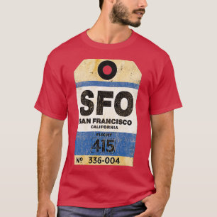 T-shirt San Francisco (SFO) Sac Vintage Tag Classic Fit