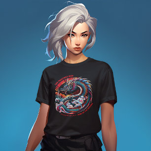 T-shirt San Francisco Skyline Anime Dragon : Nouvel An Lun