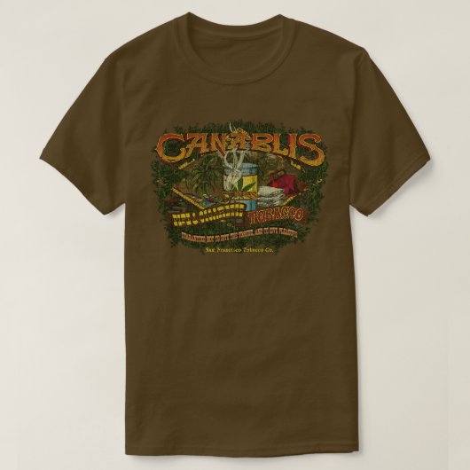 T-shirt San Francisco Tobacco Co Canablis 1967 (Design devant)