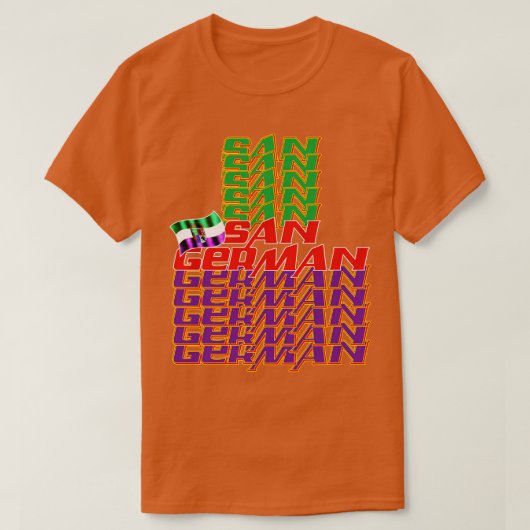 T-shirt San German Cascade text 2 (Design devant)