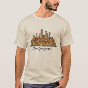 T-shirt San Gimignano Italie Toscane Voyage