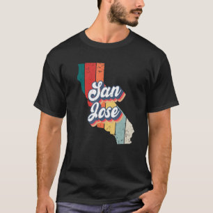 T-shirt San Jose City Retro Maison Vintage Californie