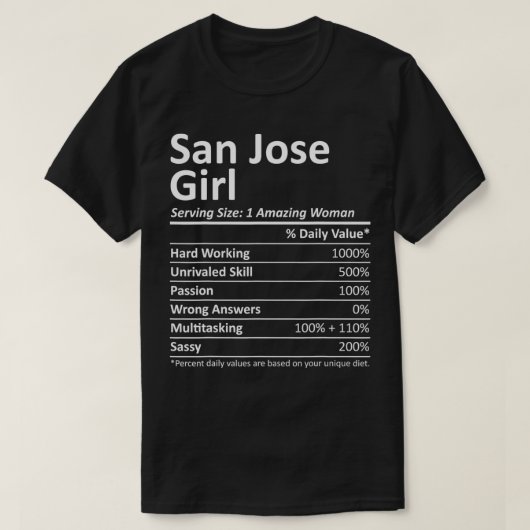 T-shirt SAN JOSE L CA CALIFORNIA Funny City Home Roots USA (Design devant)