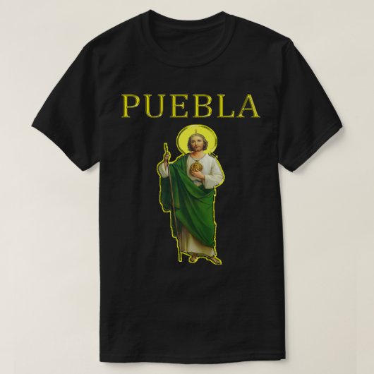 T-shirt San Judas Tadeo Puebla s et s Zip Premium  (Design devant)