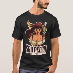 T-shirt San Pedro Californie avec mariée pirate pour pirat