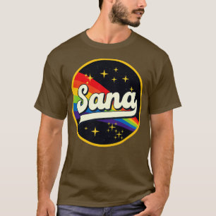 T-shirt Sana Arc En Ciel Dans L'Espace Style Vintage
