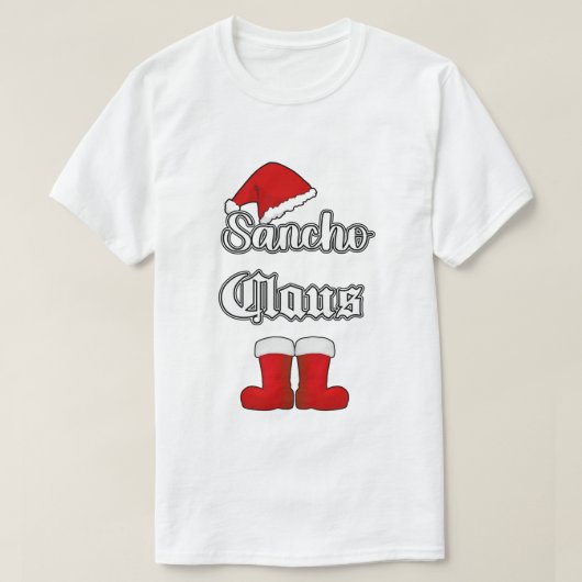 T-shirt Sancho Claus Funny Chemise de Noël (Design devant)