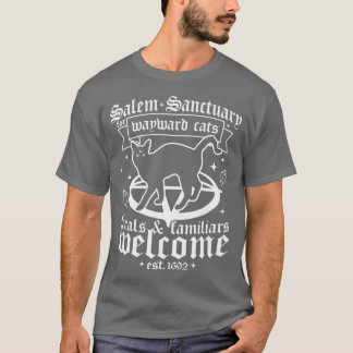 T-shirt Sanctuaire de Salem pour chats noirs égarés 1692 S