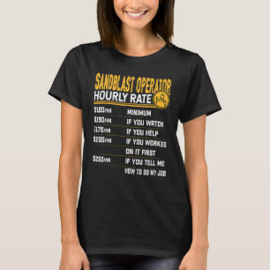 T-shirt Sandblast Opérateur Taux horaire Sandblasting Sand
