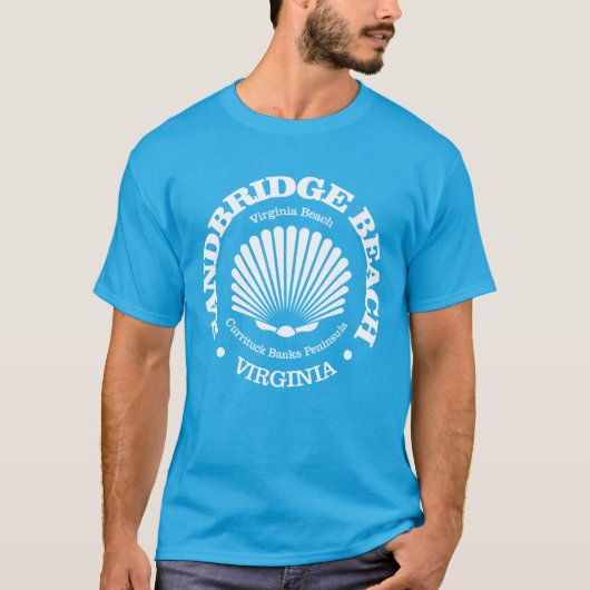 T-shirt Sandbridge Beach (coquillage) (Devant)