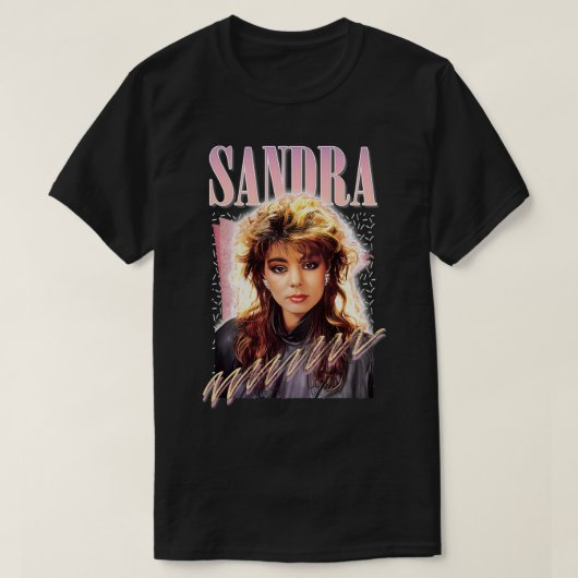 T-shirt Sandra Cretu 80s Retro Fan Art Design (Design devant)