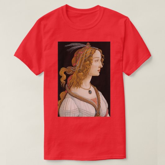 T-shirt Sandro Bottcelli peinture ancienne Renaissance (Design devant)