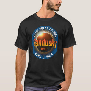 T-shirt Sandusky Ohio OH total Éclipse solaire 2024 3