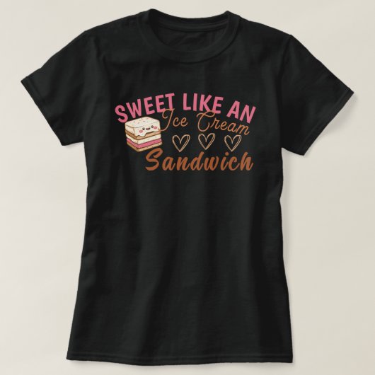 T-shirt sandwich à la crème glacée (Design devant)