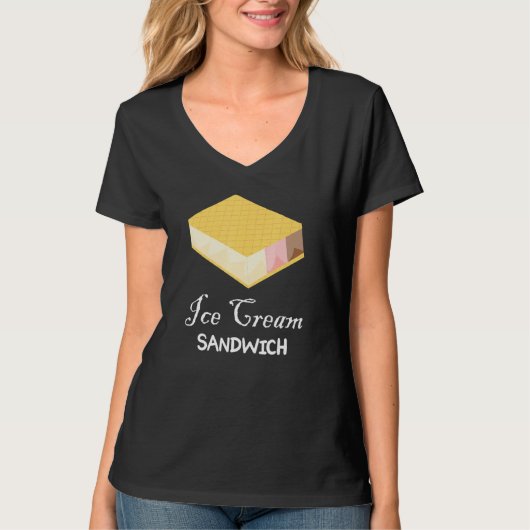 T-shirt Sandwich à la crème glacée (Devant)