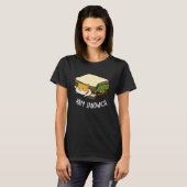 T-shirt Sandwich au jambon Funny Hamster Pun Dark BG (Devant entier)