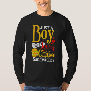 T-shirt Sandwich au poulet pour enfants garçons Burger au
